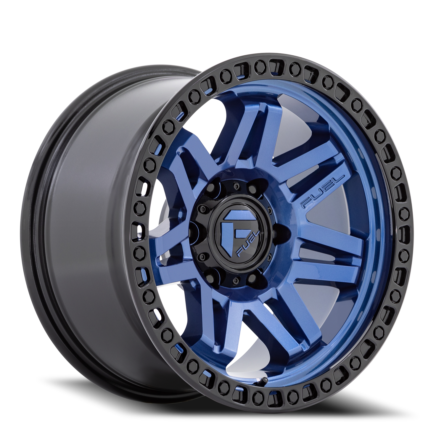 Fuel Off-Road Syndicate D813 17x9 -12 6x139.7mm 106.1mm Dark Blue Black Ring