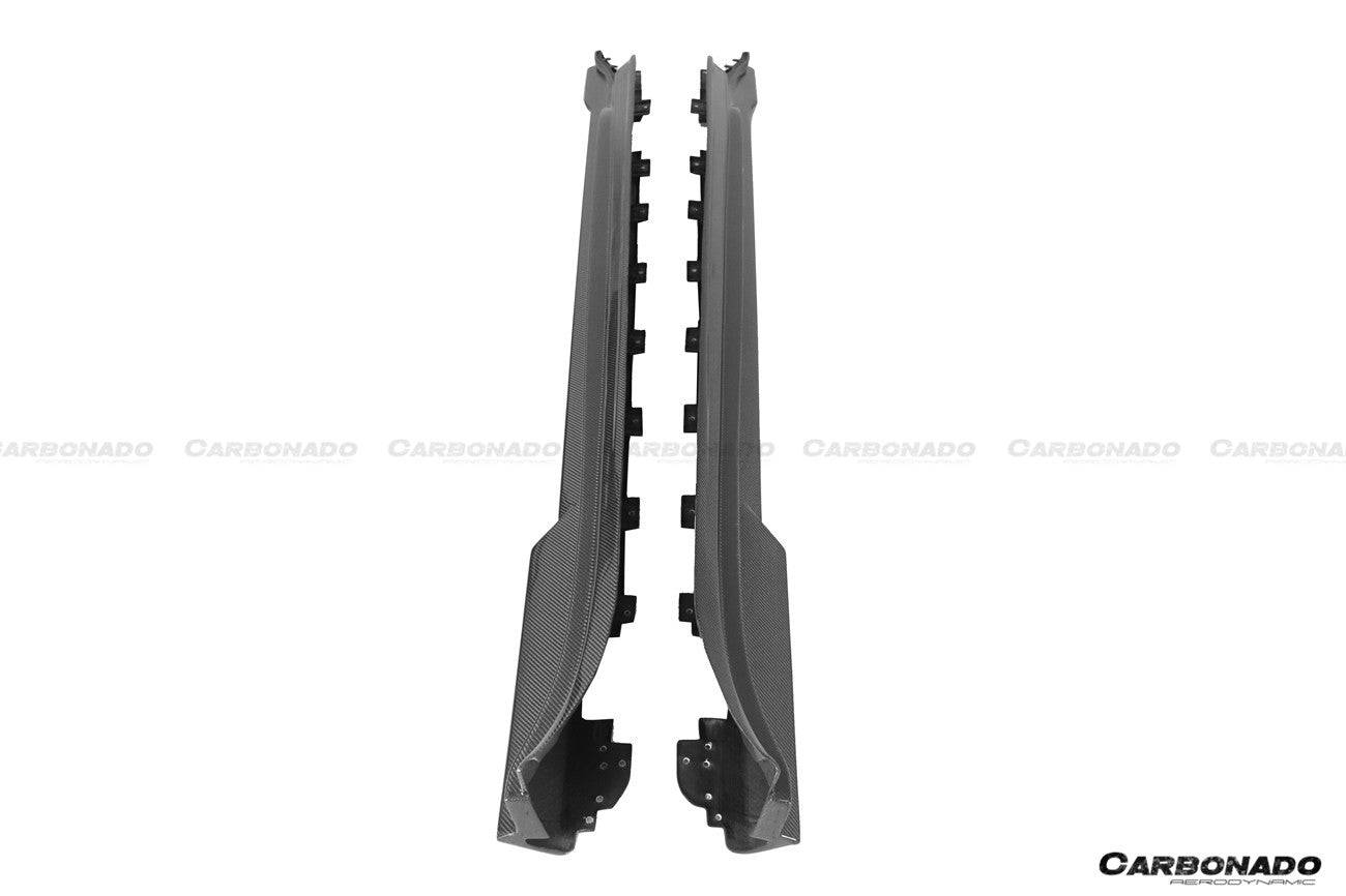 2019-2023 Porsche Taycan/4/4S/GTS/TURBO CADO Style Carbon Fiber Side Skirts - Carbonado Aero