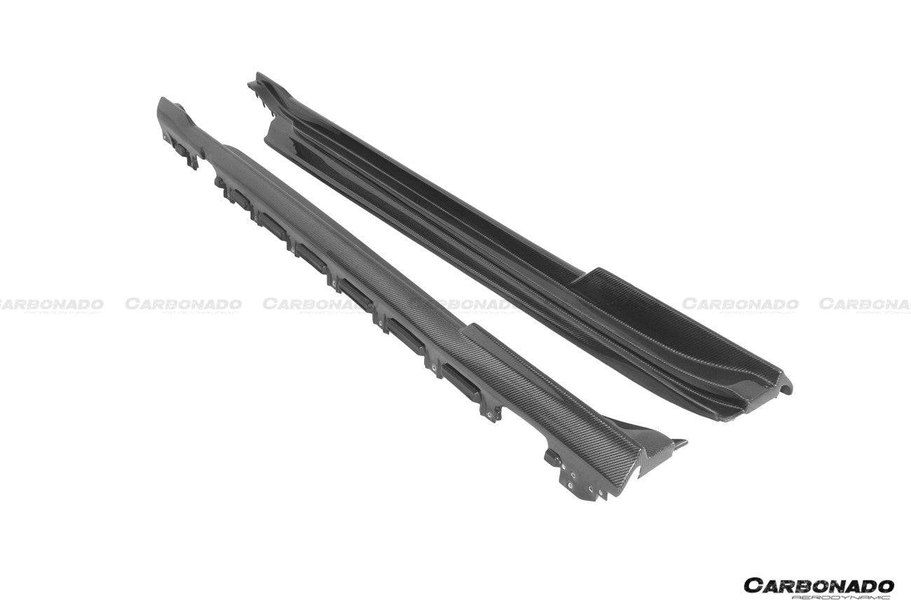 2019-2023 Porsche Taycan/4/4S/GTS/TURBO CADO Style Carbon Fiber Side Skirts - Carbonado Aero