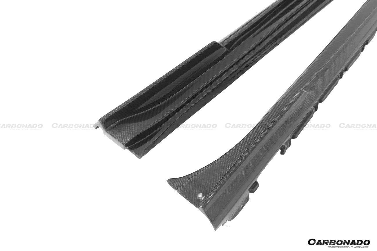 2019-2023 Porsche Taycan/4/4S/GTS/TURBO CADO Style Carbon Fiber Side Skirts - Carbonado Aero