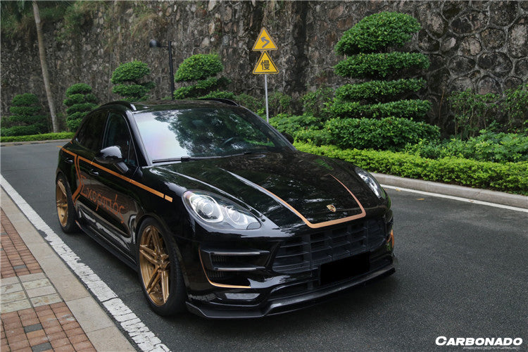 2014-2017 Porshe Macan GTS/Turbo/S ATS Style Carbon Fiber Side Skirts - Carbonado