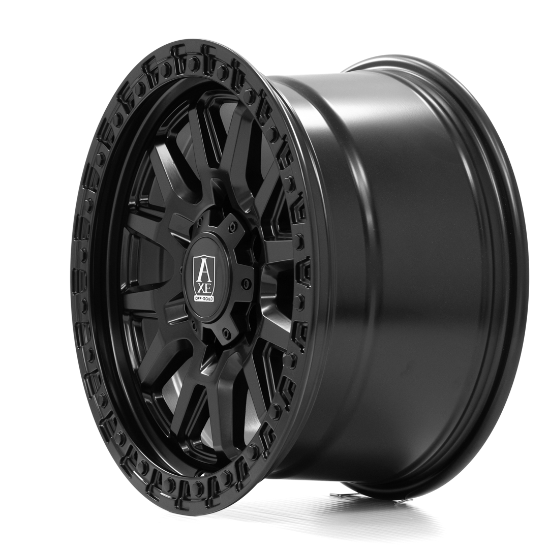 AXE WHEELS TOYO SATIN BLACK 17x9 ET0 6x139 (Square Set of 4)
