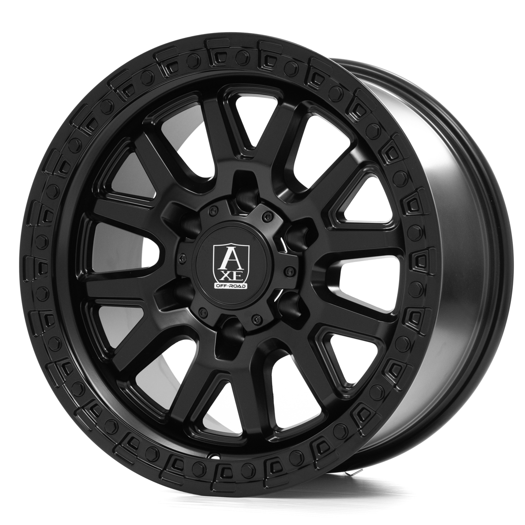 AXE WHEELS TOYO SATIN BLACK 17x9 ET0 6x139 (Square Set of 4)