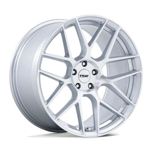 TSW Tw002 Lasarthe – 18x8.5 / 18x9.5 5x112 Gloss Silver Machined (Staggered Set of 4)