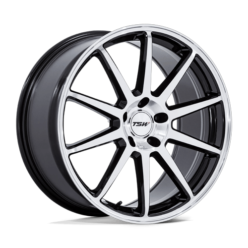 TSW Tw004 Canard – 19x9.5 / 19x10.5 5x112 Gloss Black Machined (Staggered Set of 4)