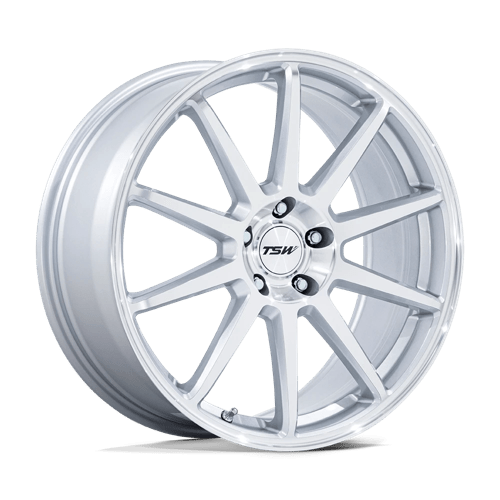 TSW Tw004 Canard – 19x8.5 5x112 Gloss Silver W/ Machined Face (Square Set of 4)