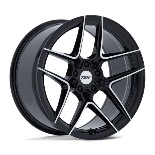 TSW Tw008 Slipstream – 20x10.5 5x112 Gloss Black Machined (Square Set of 4)