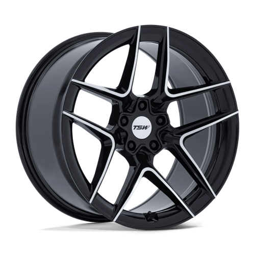 TSW Tw008 Slipstream – 19x10.5 5x120 Gloss Black Machined (Square Set of 4)