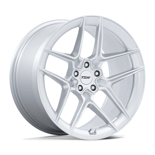 TSW Tw008 Slipstream – 19x9.5 5x112 Gloss Silver W/ Machined Face (Square Set of 4)