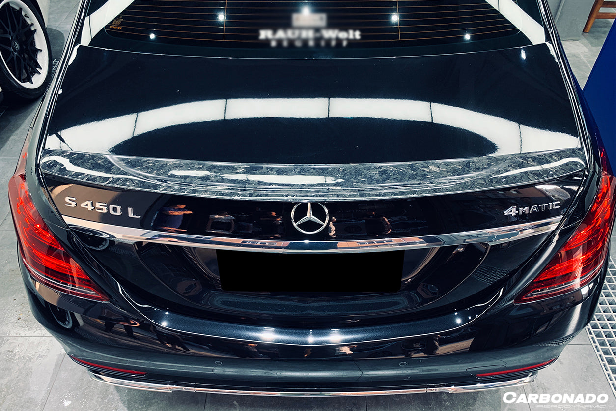 2014-2020 Mercedes Benz S Class W222 Sedan S63 S65 AMG RT Style Carbon Fiber Trunk Spoiler - Carbonado