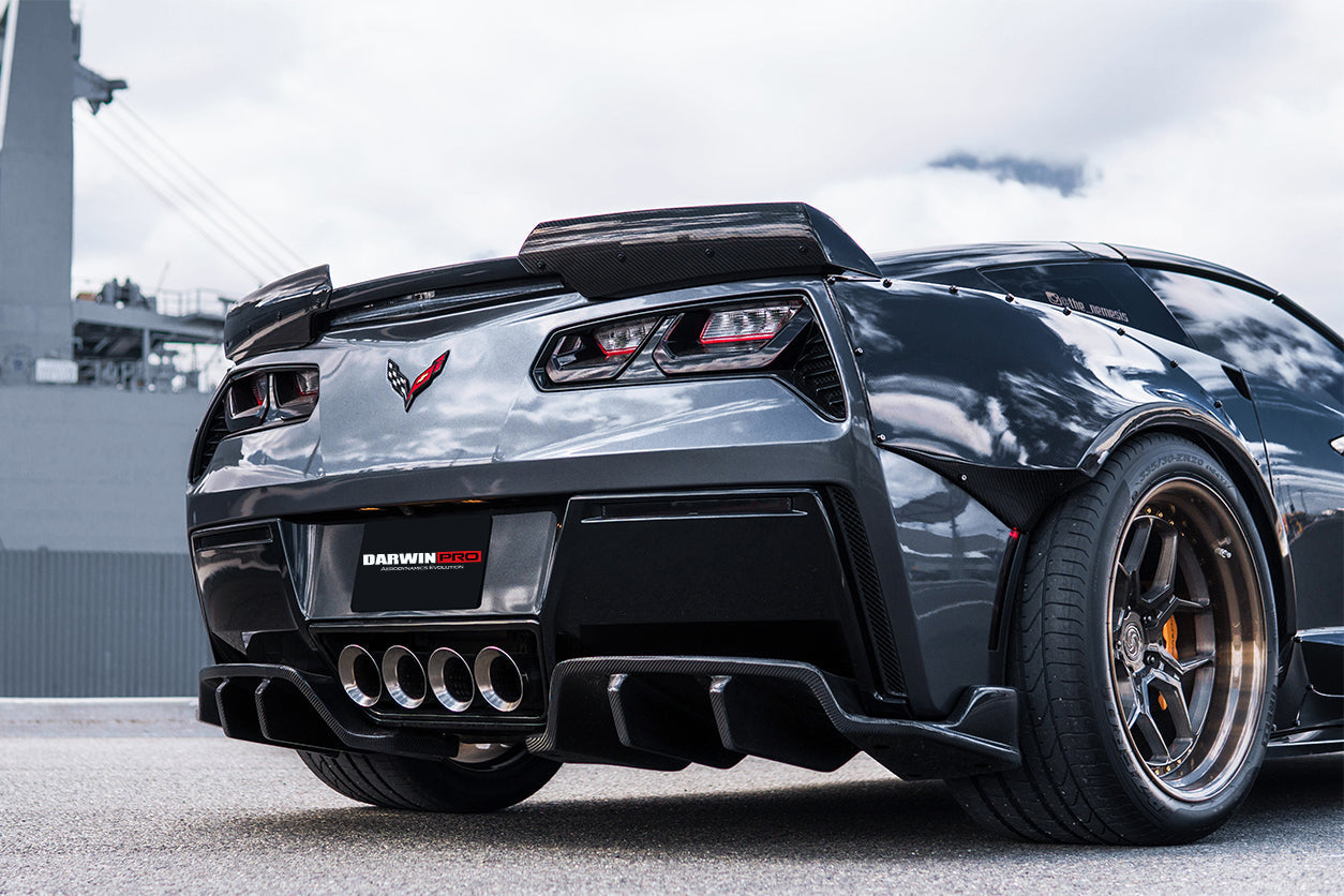 2013-2019 Corvette C7 Z51 Z06 Grandsport Carbon Fiber Trunk Spoiler - DarwinPRO Aerodynamics