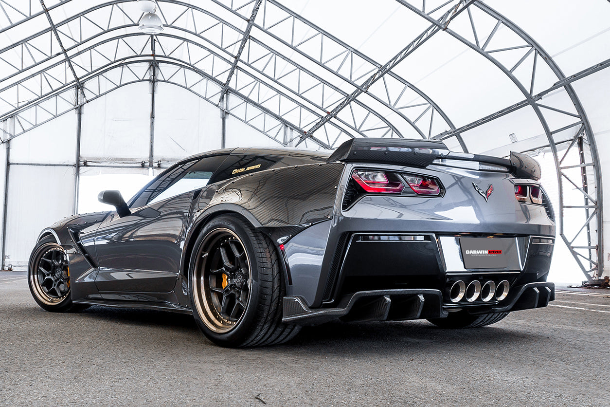 2013-2019 Corvette C7 Z51 Z06 Grandsport Carbon Fiber Trunk Spoiler - DarwinPRO Aerodynamics