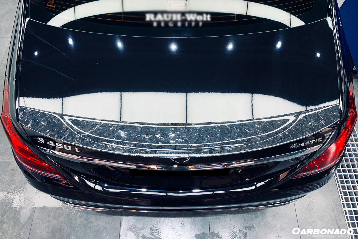 2014-2020 Mercedes Benz S Class W222 Sedan S63 S65 AMG RT Style Carbon Fiber Trunk Spoiler - Carbonado