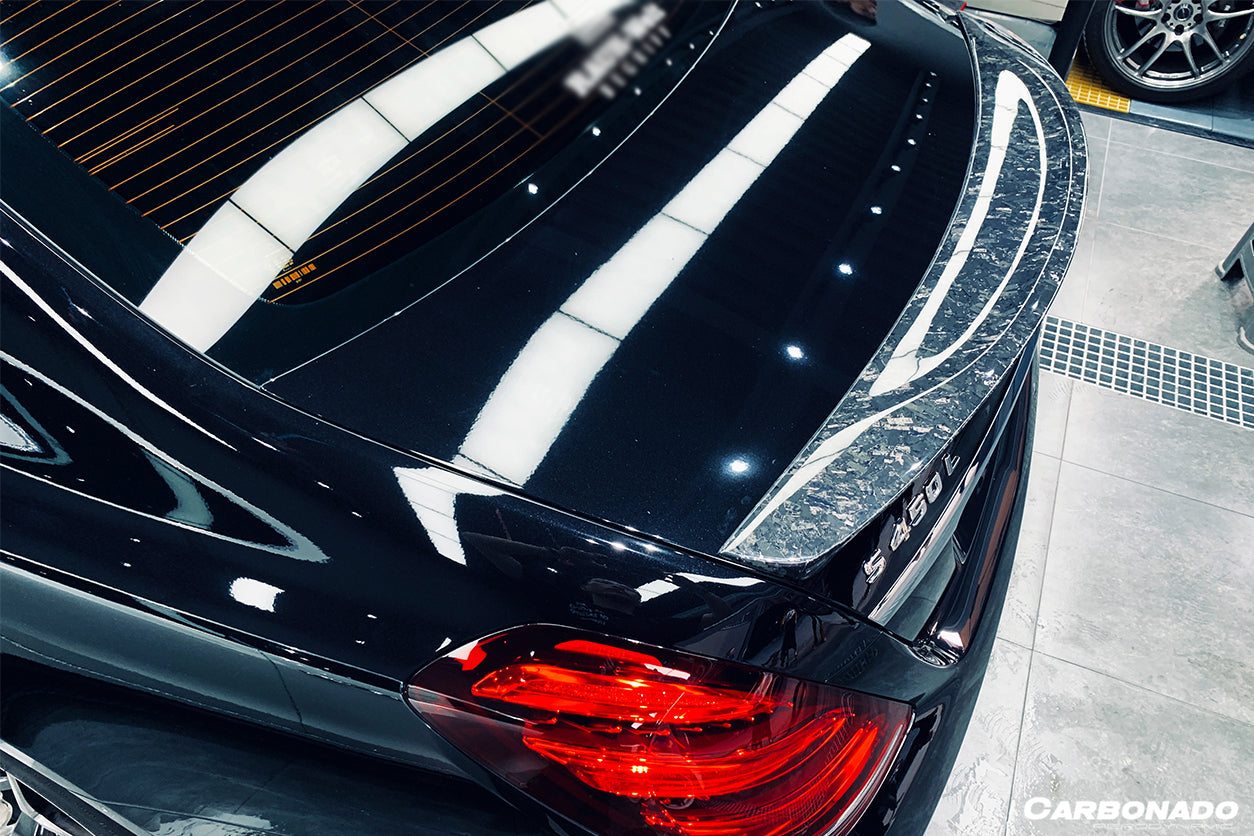 2014-2020 Mercedes Benz S Class W222 Sedan S63 S65 AMG RT Style Carbon Fiber Trunk Spoiler - Carbonado