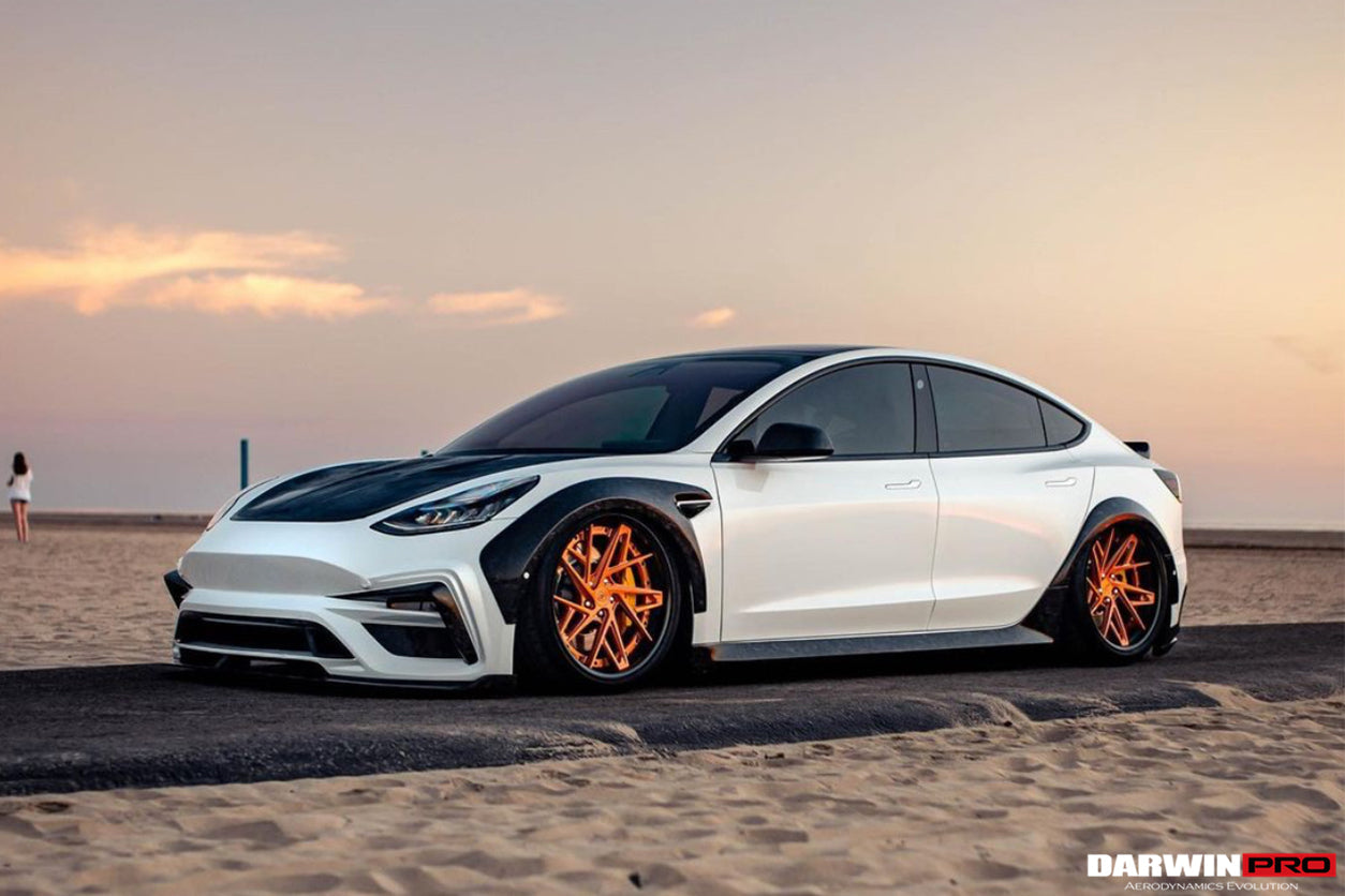 2017-2020 Tesla Model 3 IMPII Performance Partial Carbon Fiber Full Body Kit - DarwinPRO Aerodynamics