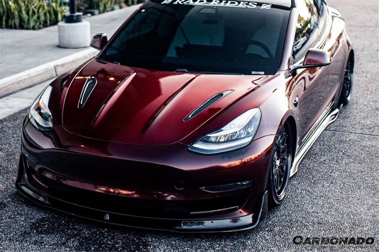 2017-2023 Tesla Model 3 VRS Style Carbon Fiber Front Lip