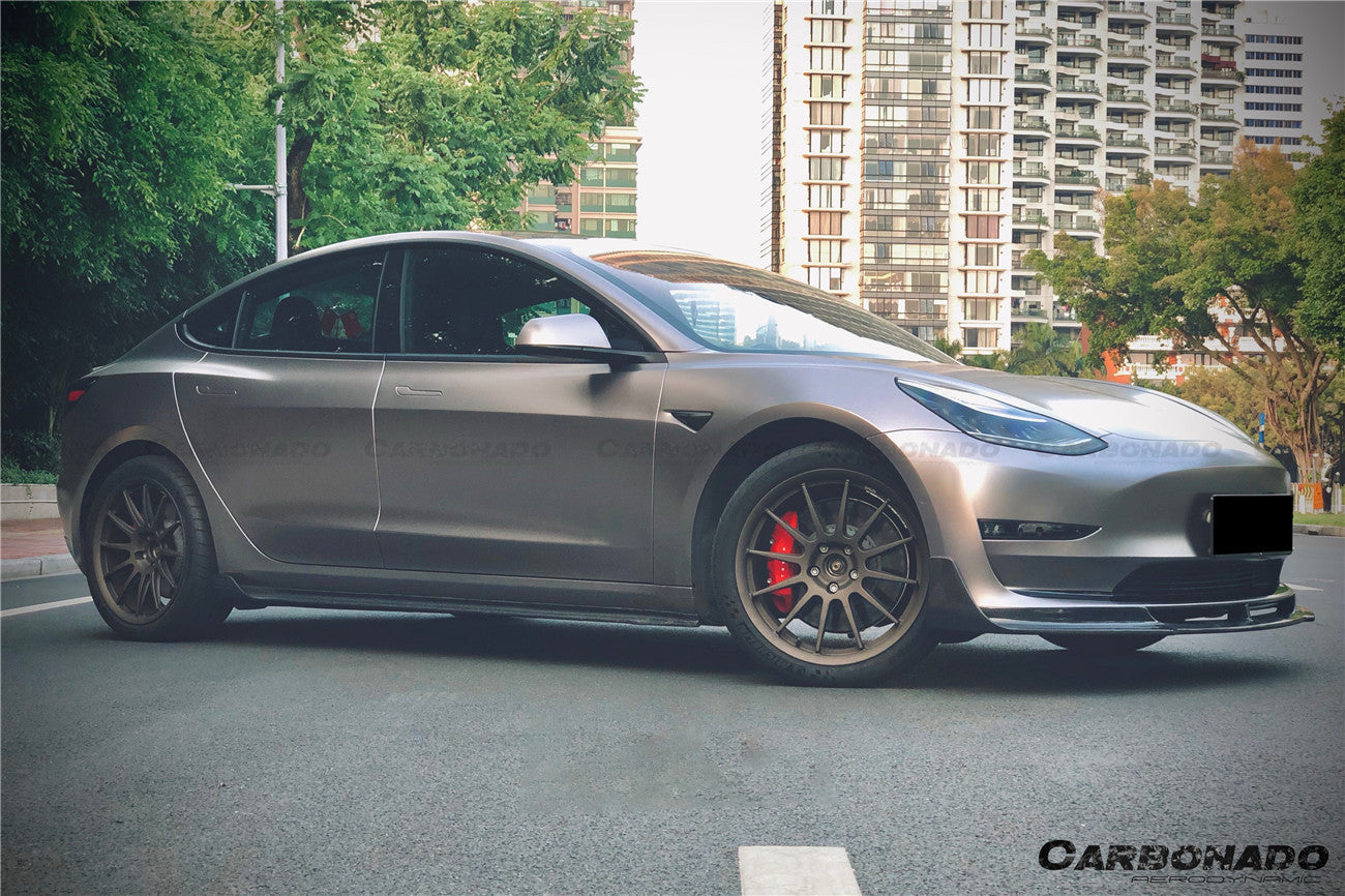 2017-2023 Tesla Model 3 VRS Style Carbon Fiber Side Skirts