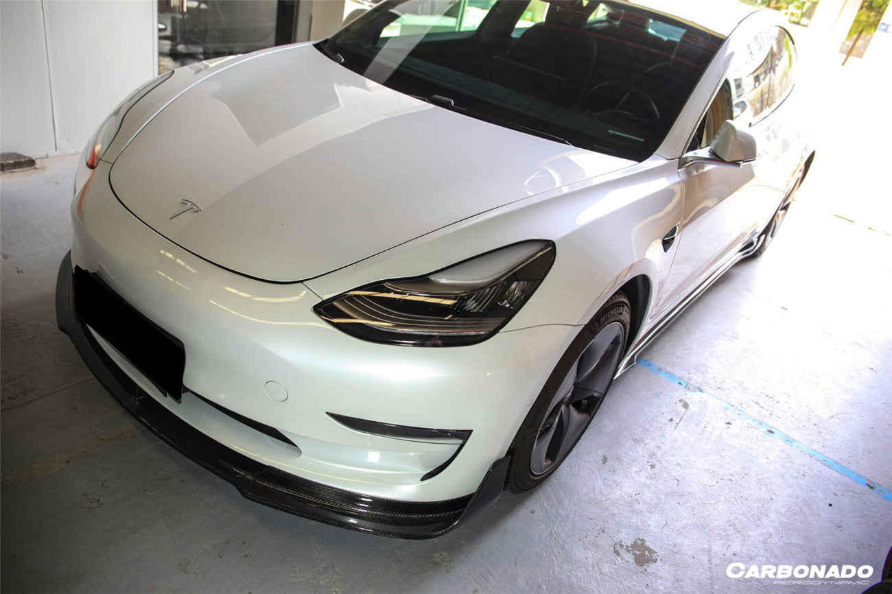 2017-2023 Tesla Model 3 VRS Style Carbon Fiber Front Lip