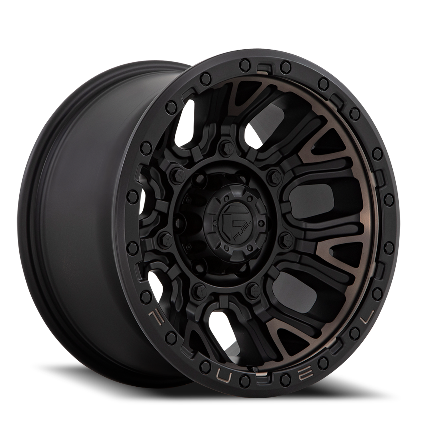 Fuel Off-Road Traction D824 20x9 +1 5x127mm 71.5mm Matte Black Double Dark Tint