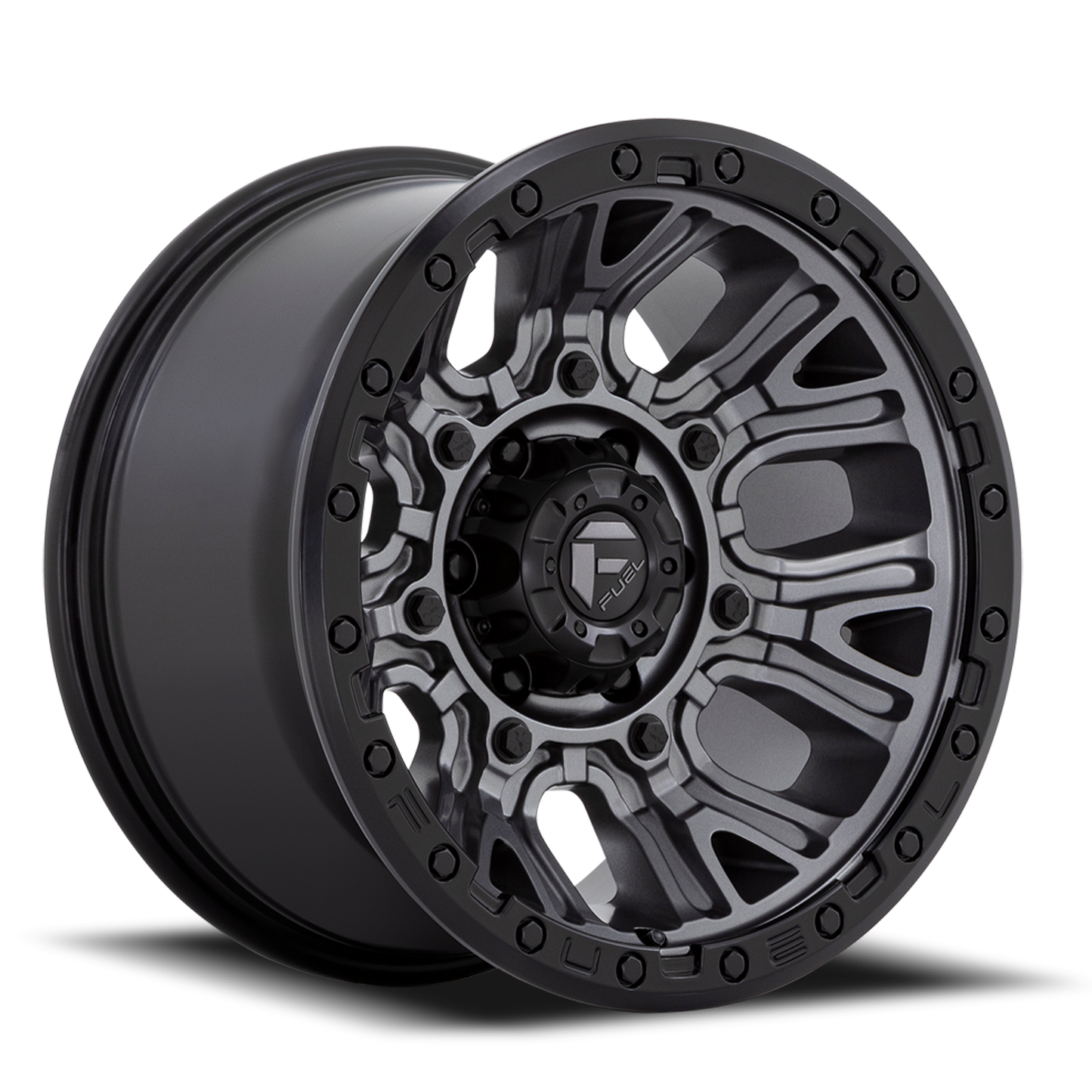 Fuel Off-Road Traction D825 20x9 +1 8x170mm 125.1mm Matte Gunmetal Black Ring