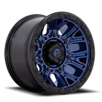 Fuel Off-Road Traction D827 20x9 +1 6x139.7mm 106.1mm Dark Blue Black Ring