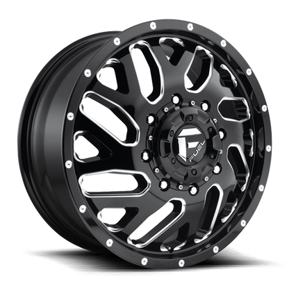 Fuel Off-Road Triton Dually D581 20x8.25 +105 8x165.1mm 121.5mm Gloss Black Milled