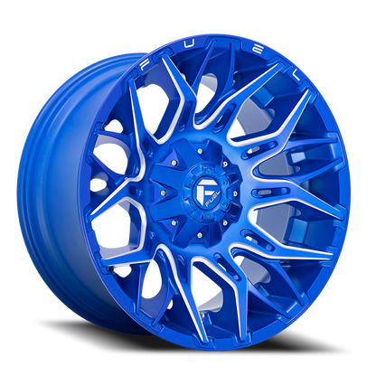 Fuel Off-Road Twitch D770 20x10 -18 8x180mm 124.3mm Anodized Blue Milled