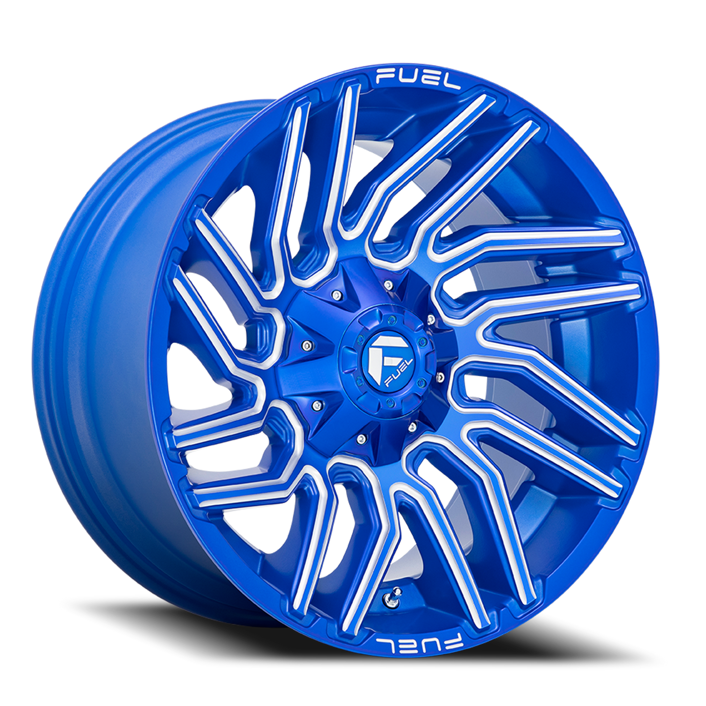Fuel Off-Road Typhoon D774 22x10 -18 8x165.1mm 125.2mm Anodized Blue Milled