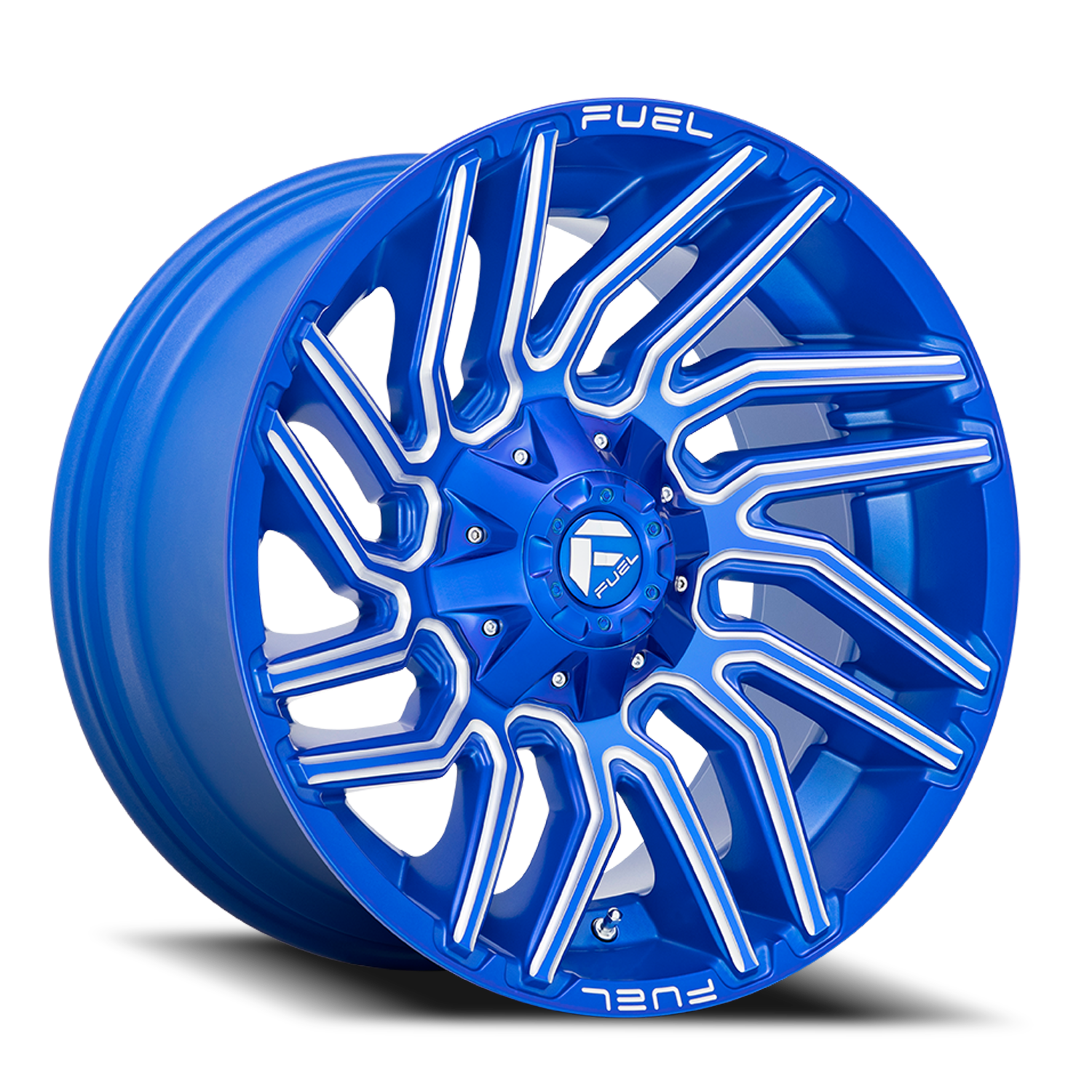 Fuel Off-Road Typhoon D774 22x10 -18 8x165.1mm 125.2mm Anodized Blue Milled