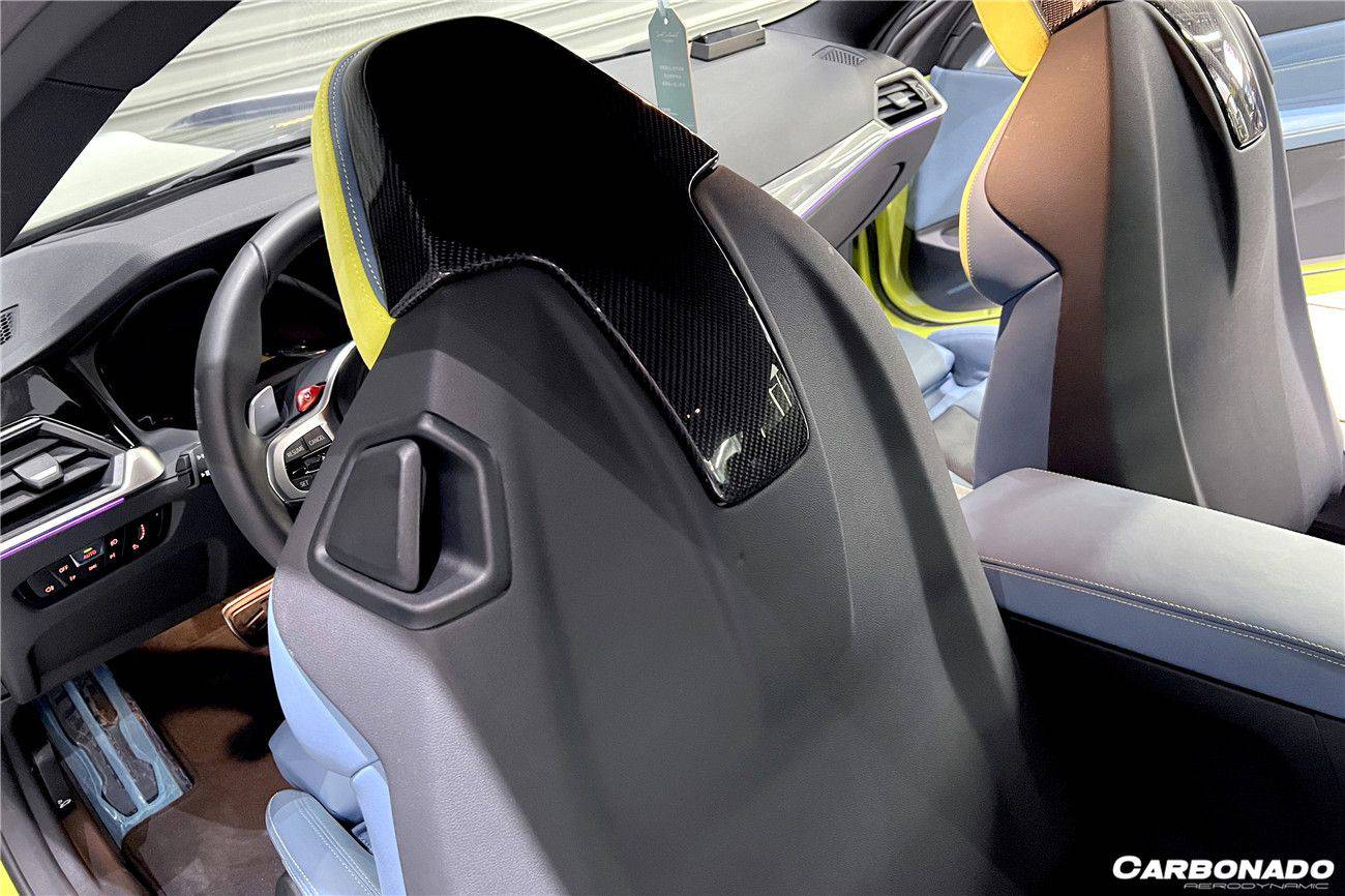 2021-UP BMW M4 & M3 G82 G83 G80 OE Style Carbon Fiber UP Seat-back Cover - Carbonado