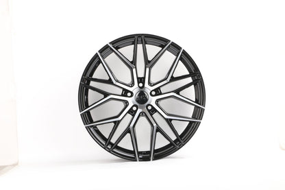 E033 Black Machined Face 20x10.0 ET40 5x114.3 - Square Set (4 Wheels)