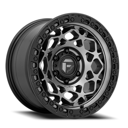 Fuel Off-Road Unit D784 17x9 +1 6x139.7mm 106.1mm Gunmetal Matte Black Ring