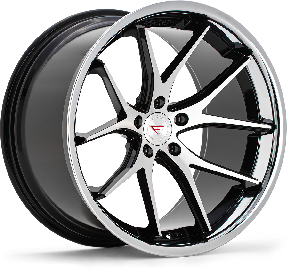 Ferrada FR2 Machine Black / Chrome Lip wheel