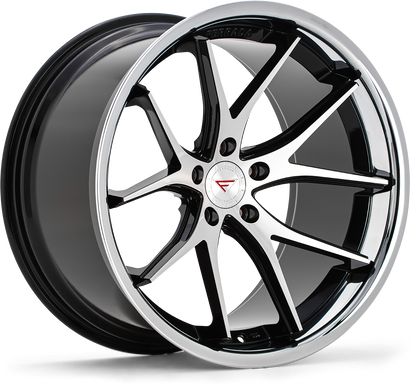 Ferrada FR2 Machine Black / Chrome Lip wheel