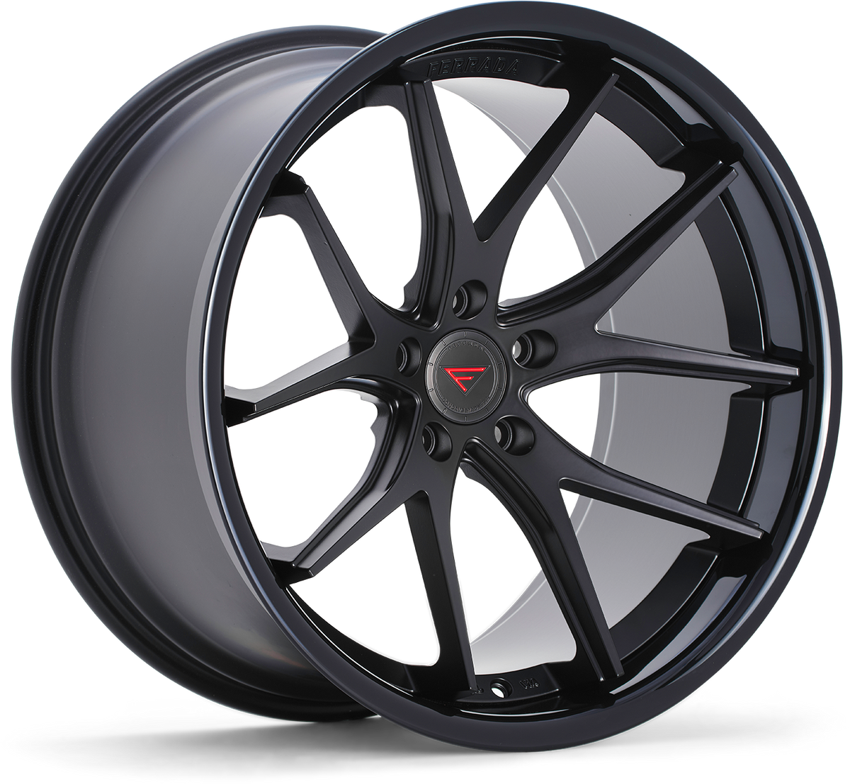 Ferrada FR2 Matte Black / Gloss Black Lip wheel