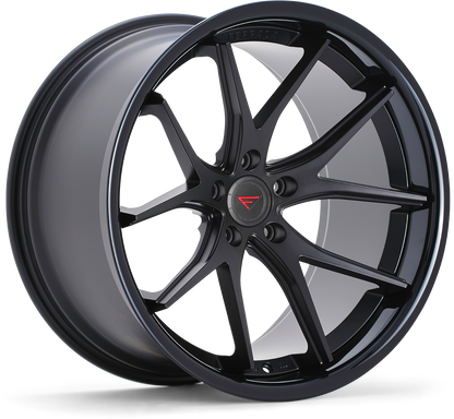 Ferrada FR2 Matte Black / Gloss Black Lip wheel