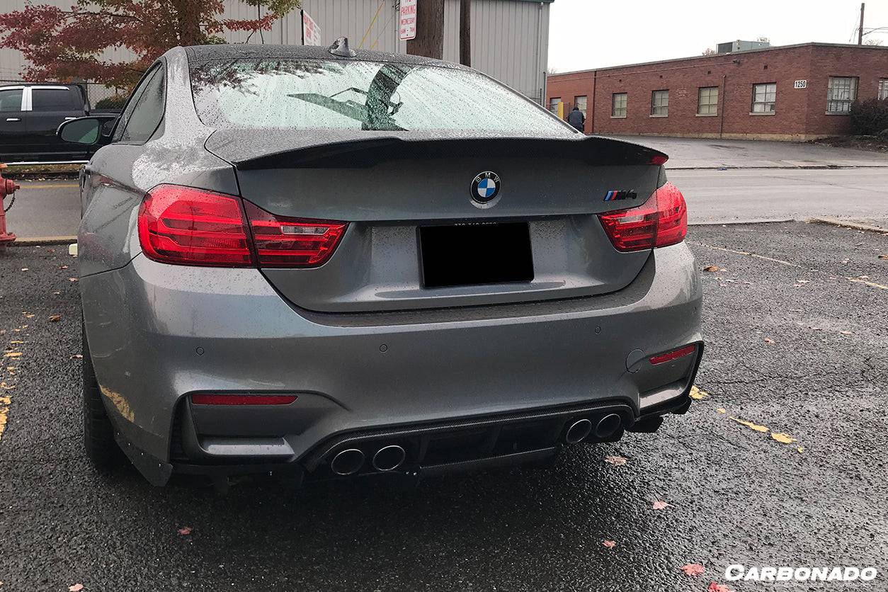 2014-2020 BMW M3 F80 M4 F82 VA Style Carbon Fiber Rear Diffuser w/ Lip - Carbonado Aero