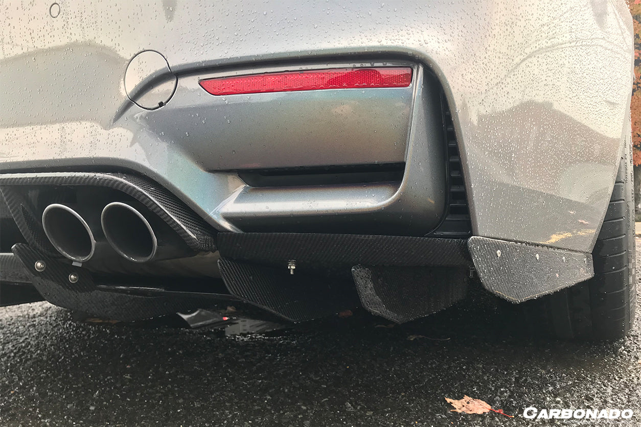 2014-2020 BMW M3 F80 M4 F82 VA Style Carbon Fiber Rear Diffuser w/ Lip - Carbonado Aero
