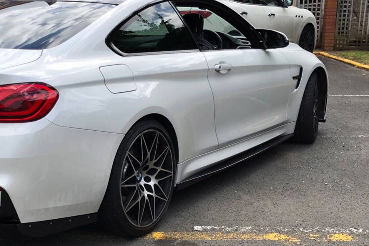 2014-2020 BMW M3 F80 M4 F82 VA Style Carbon Fiber Side Skirts - Carbonado