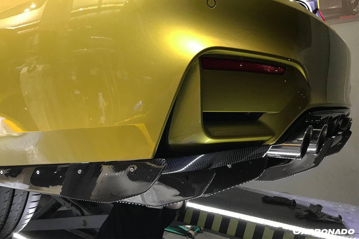2014-2020 BMW M3 F80 M4 F82 VA Style Carbon Fiber Rear Diffuser w/ Lip - Carbonado Aero