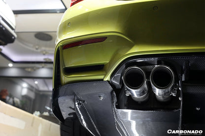 2014-2020 BMW M3 F80 & M4 F82 VA Style Carbon Fiber Rear Diffuser w/ Lip - Carbonado