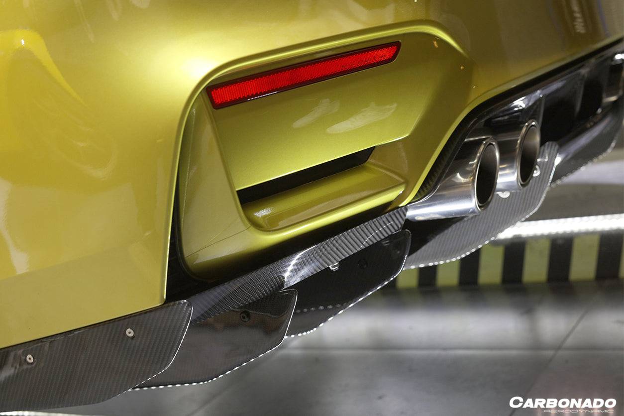 2014-2020 BMW M3 F80 M4 F82 VA Style Carbon Fiber Rear Diffuser w/ Lip - Carbonado Aero