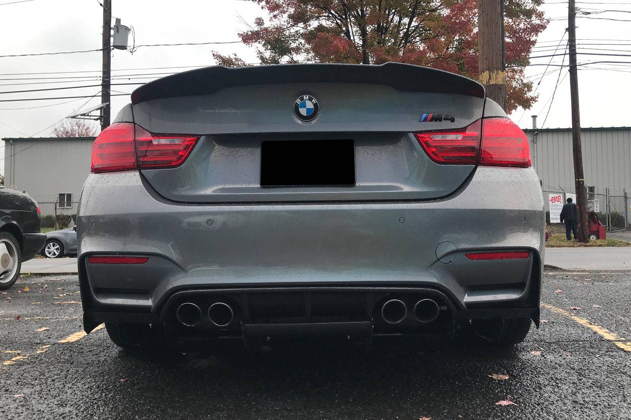 2014-2020 BMW M3 F80 M4 F82 VA Style Carbon Fiber Rear Diffuser and  Lip - Carbonado