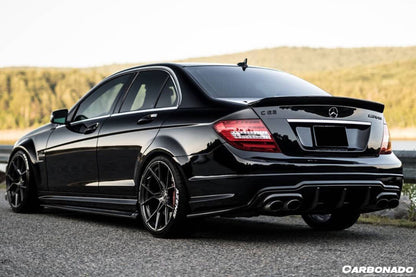 2012-2014 Mercedes Benz W204 C63 AMG RZ Style Carbon Fiber Rear Lip - Carbonado