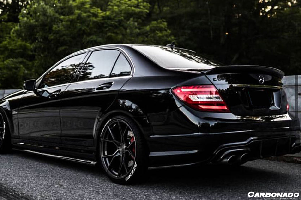 2012-2014 Mercedes Benz W204 C63 AMG RZ Style Carbon Fiber Rear Lip - Carbonado