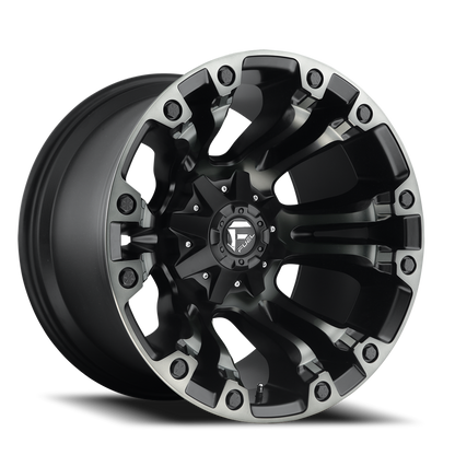 Fuel Off-Road Vapor D851 20x10 -18 8x165.1mm 125.1mm Matte Black Gray Tint
