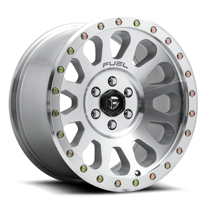 Fuel Off-Road Vector D647 17x9 -12 5x127mm 78.1mm Machined Diamond Cut Clear Coat