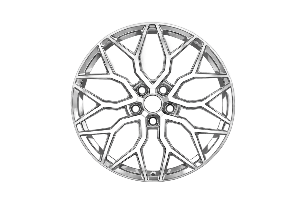 E028 Silver Machined Face 19x8.5 ET35 / 19x9.5 ET35 5x114.3 — Staggered Set of 4