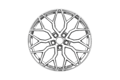 E028 Silver Machined Face 19x8.5 ET35 / 19x9.5 ET35 5x114.3 — Staggered Set of 4