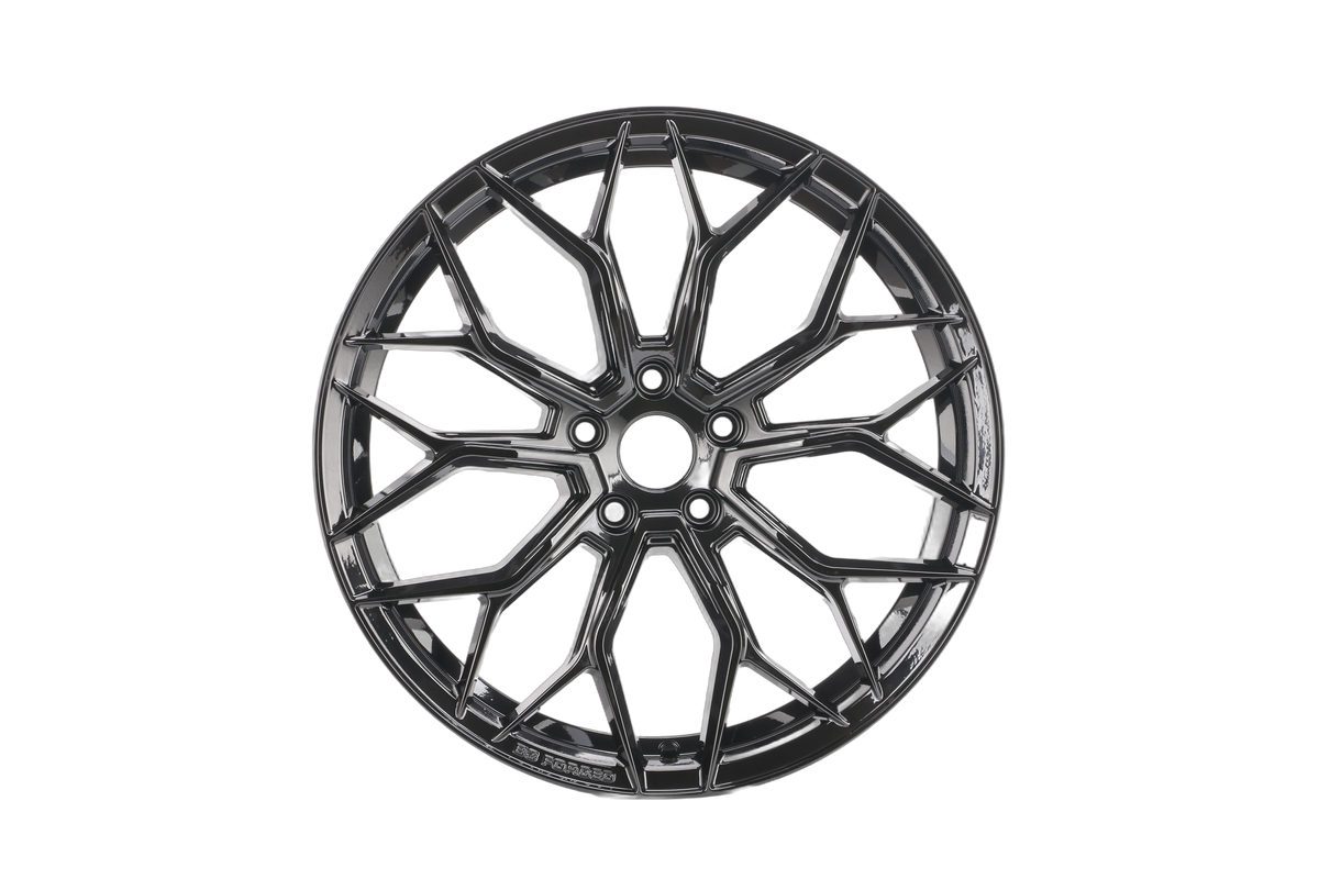 E1201 Gloss Black 19x8.5 ET35 / 19x9.5 ET35 5x114.3 — Staggered Set of 4